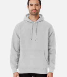 Blank black or any color, classic no print design Pullover Grey Hoodie