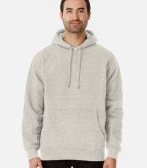 Blank black or any color, classic no print design Pullover Cream Hoodie