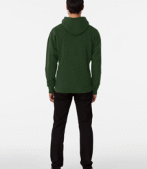 Blank black or any color, classic no print design Pullover Green Hoodie